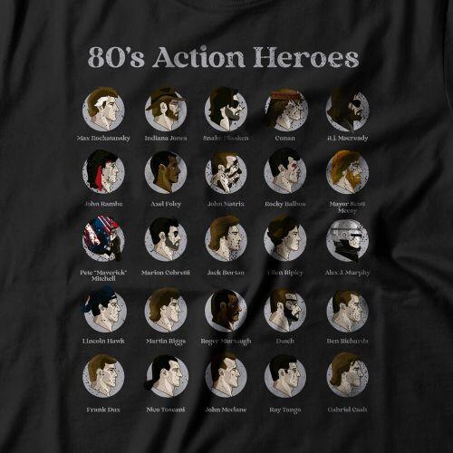 Camiseta Feminina 80's Action Heroes