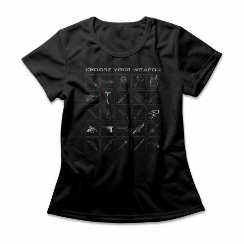 Camiseta Feminina Armas Famosas