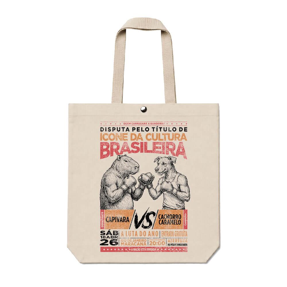 Ecobag Capivara vs Caramelo