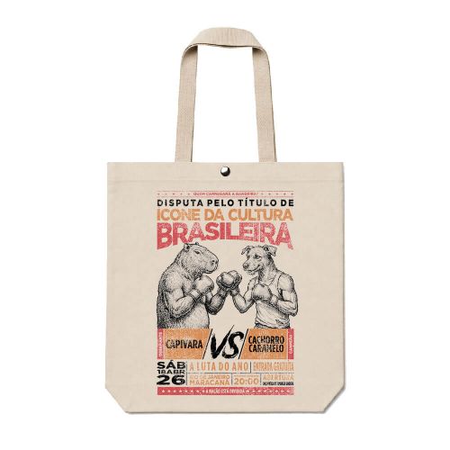 Ecobag Capivara vs Caramelo