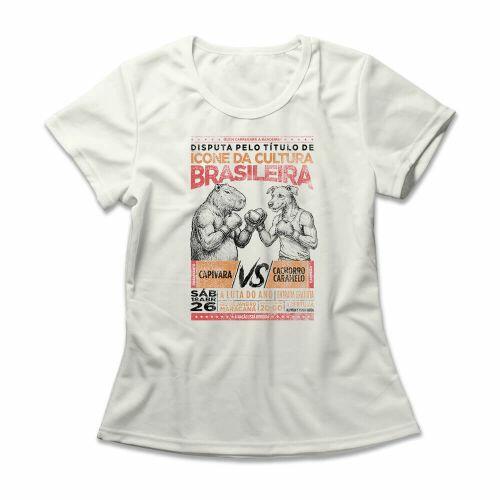 Camiseta Feminina Capivara vs Caramelo
