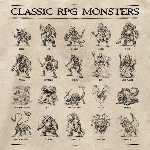 Ecobag Monstros Cl�ssicos de RPG