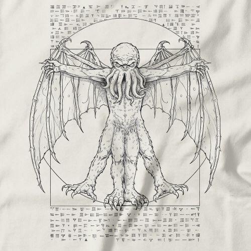 Camiseta Feminina Vitruvian Cthulhu