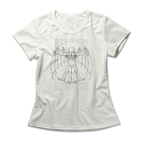 Camiseta Feminina Vitruvian Cthulhu