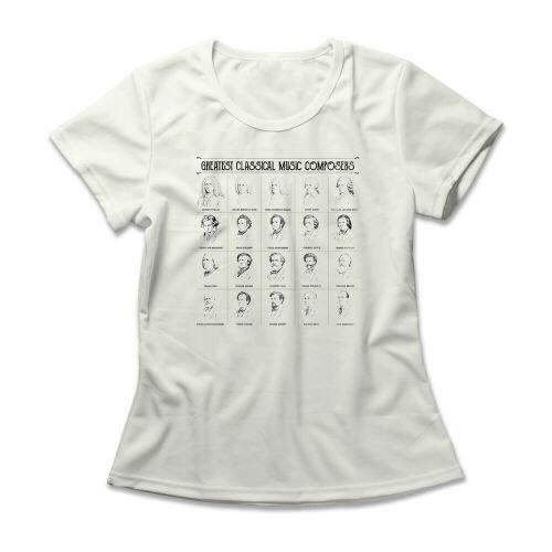 Camiseta Feminina Compositores da M�sica Cl�ssica