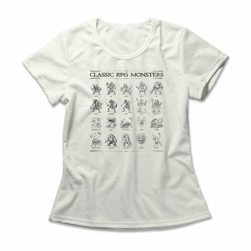 Camiseta Feminina Monstros Cl�ssicos de RPG