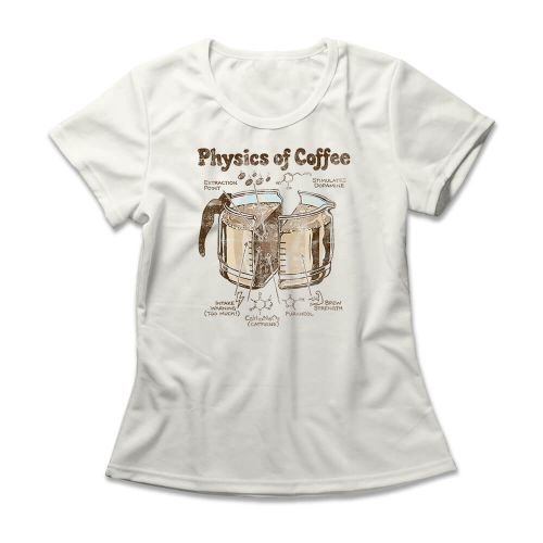 Camiseta Feminina Física Do Café