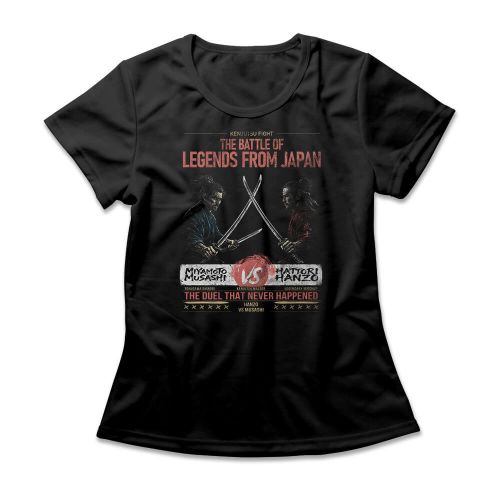 Camiseta Feminina Musashi vs Hanzo