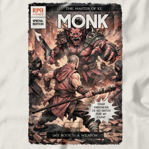 Camiseta Feminina Monk Comics