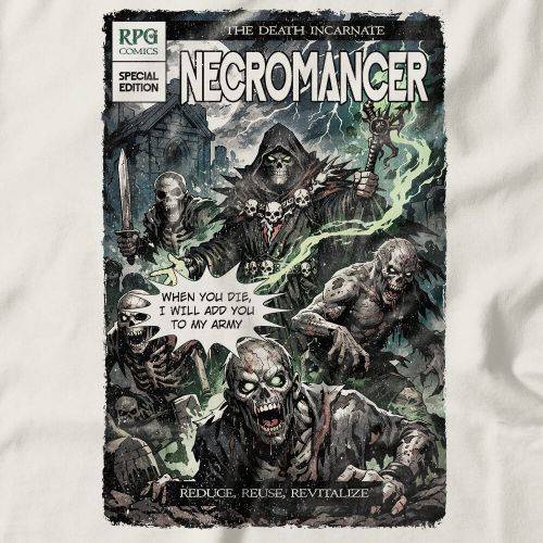 Camiseta Feminina Necromancer Comics