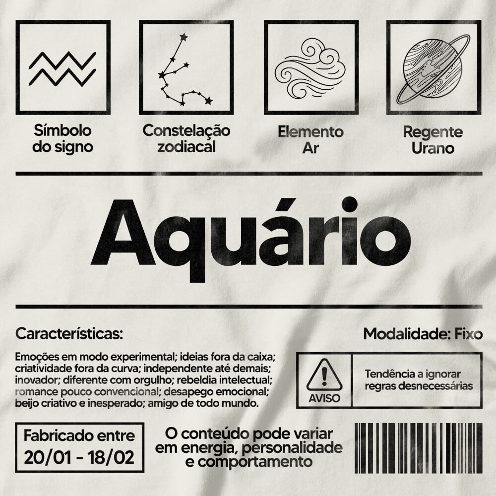 Camiseta Feminina Aquário