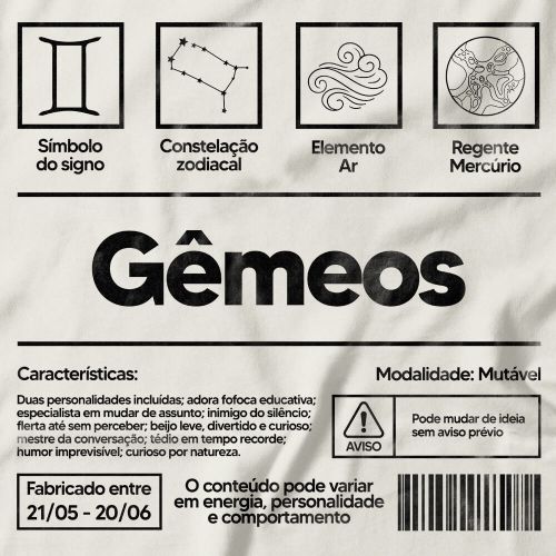 Camiseta Gêmeos