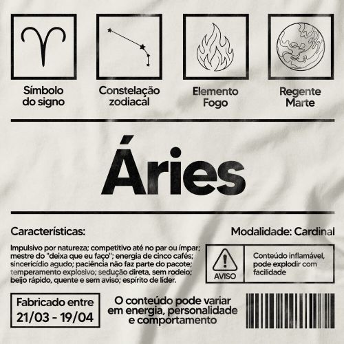 Camiseta Áries
