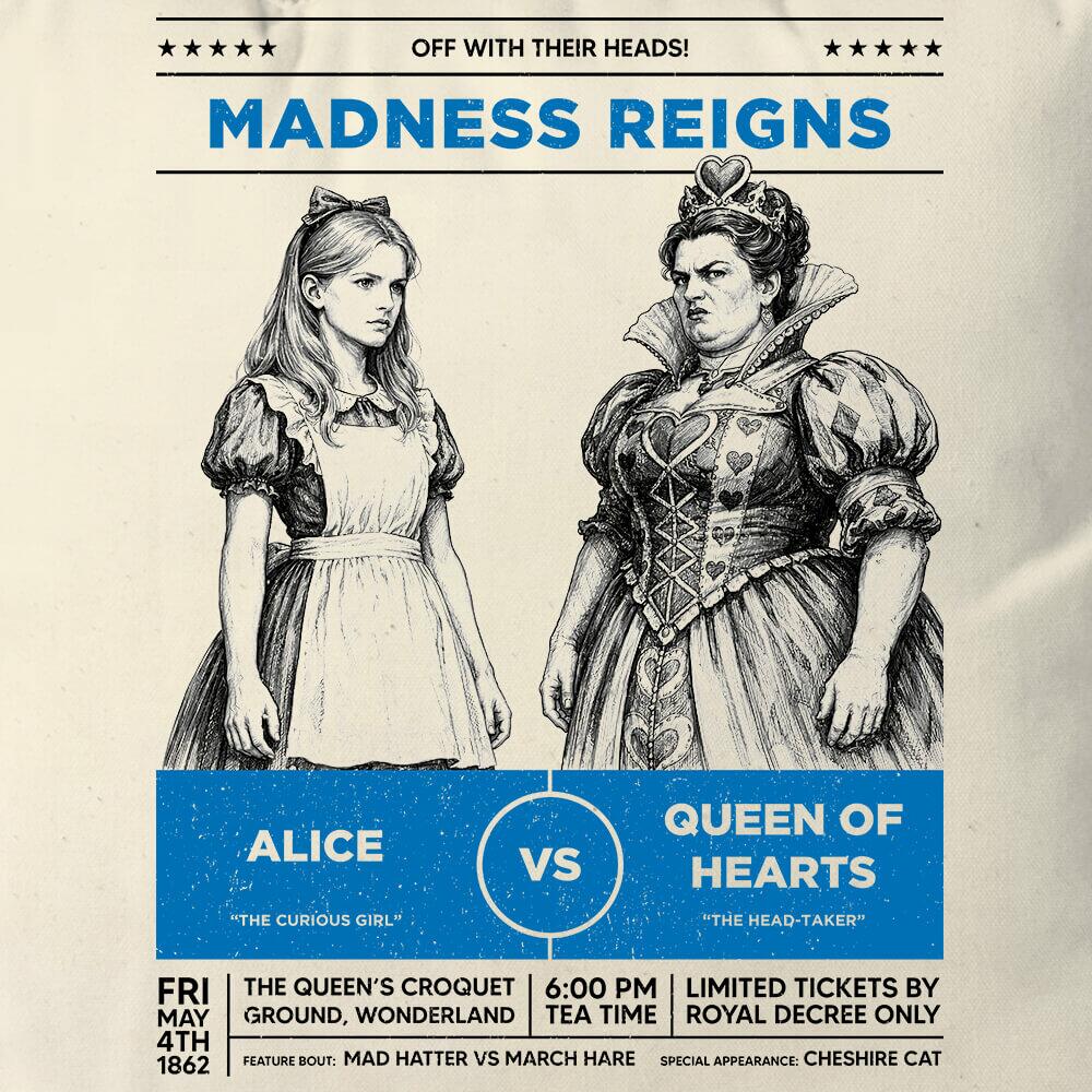 Almofada Alice vs Queen Of Hearts