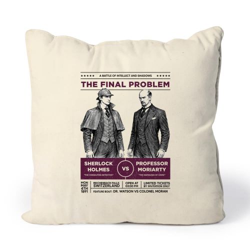 Almofada Sherlock Holmes vs Professor Moriarty