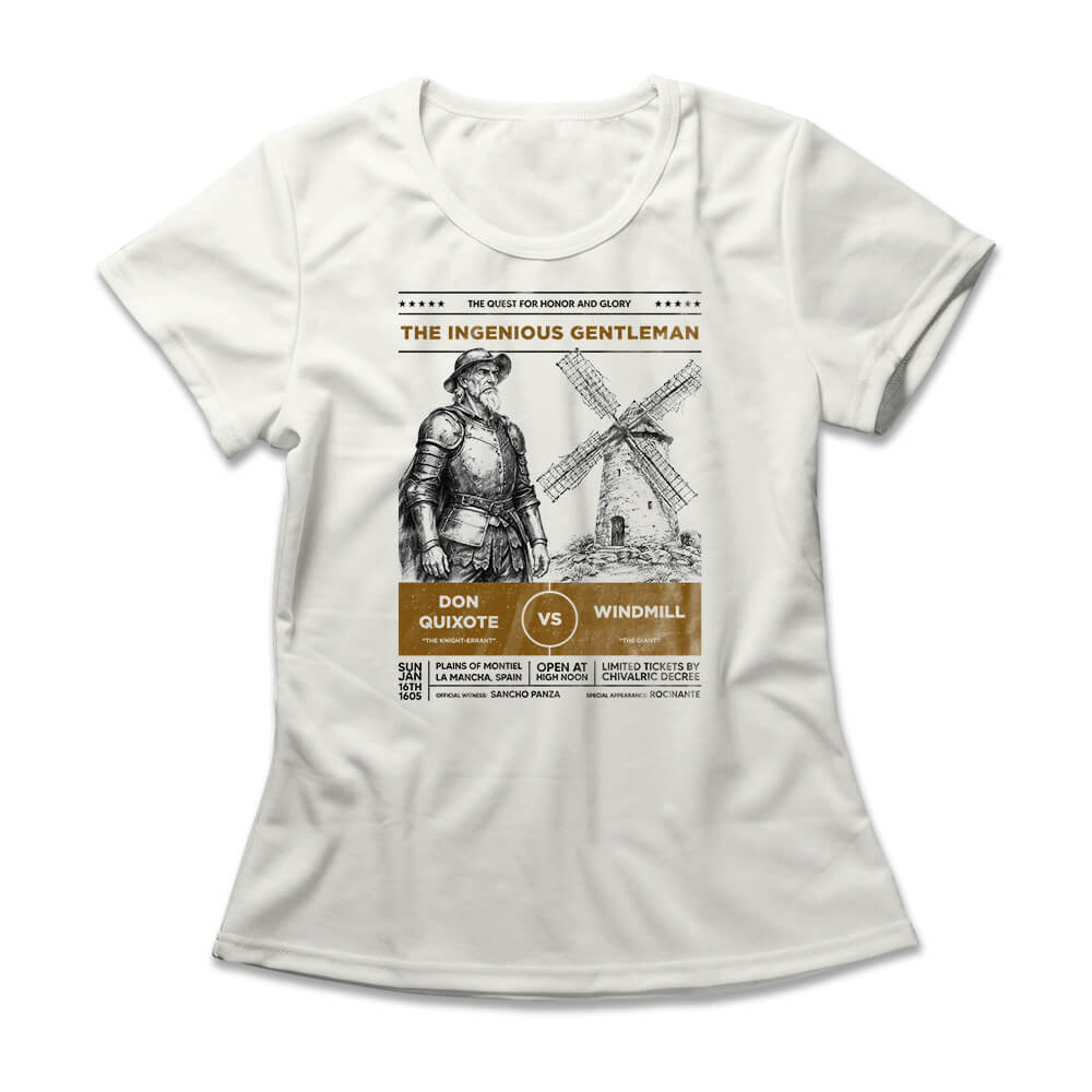 Camiseta Feminina Don Quixote vs Windmill