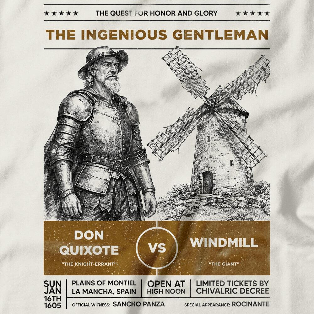 Camiseta Feminina Don Quixote vs Windmill