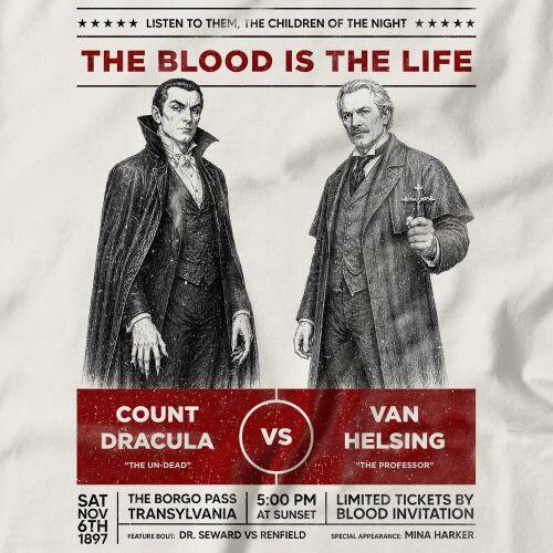 Camiseta Feminina Dracula vs Van Helsing