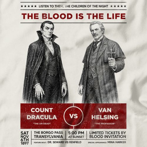 Camiseta Dracula vs Van Helsing
