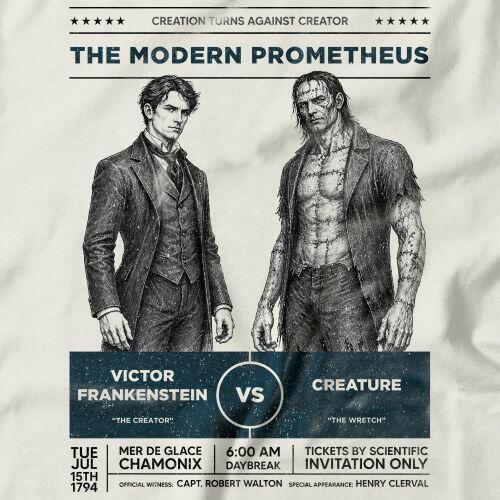 Camiseta Feminina Victor Frankenstein vs Creature