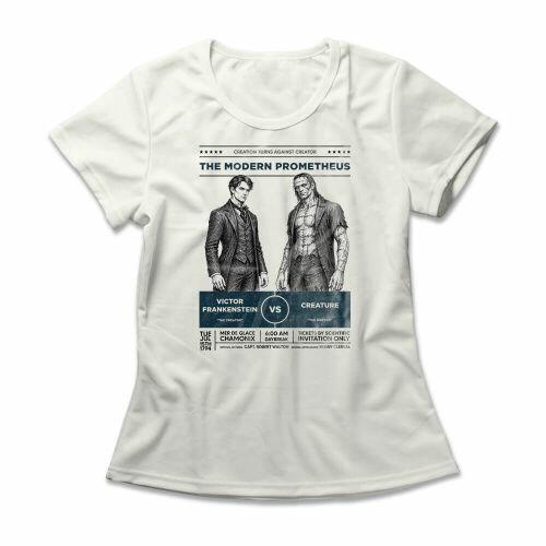Camiseta Feminina Victor Frankenstein vs Creature