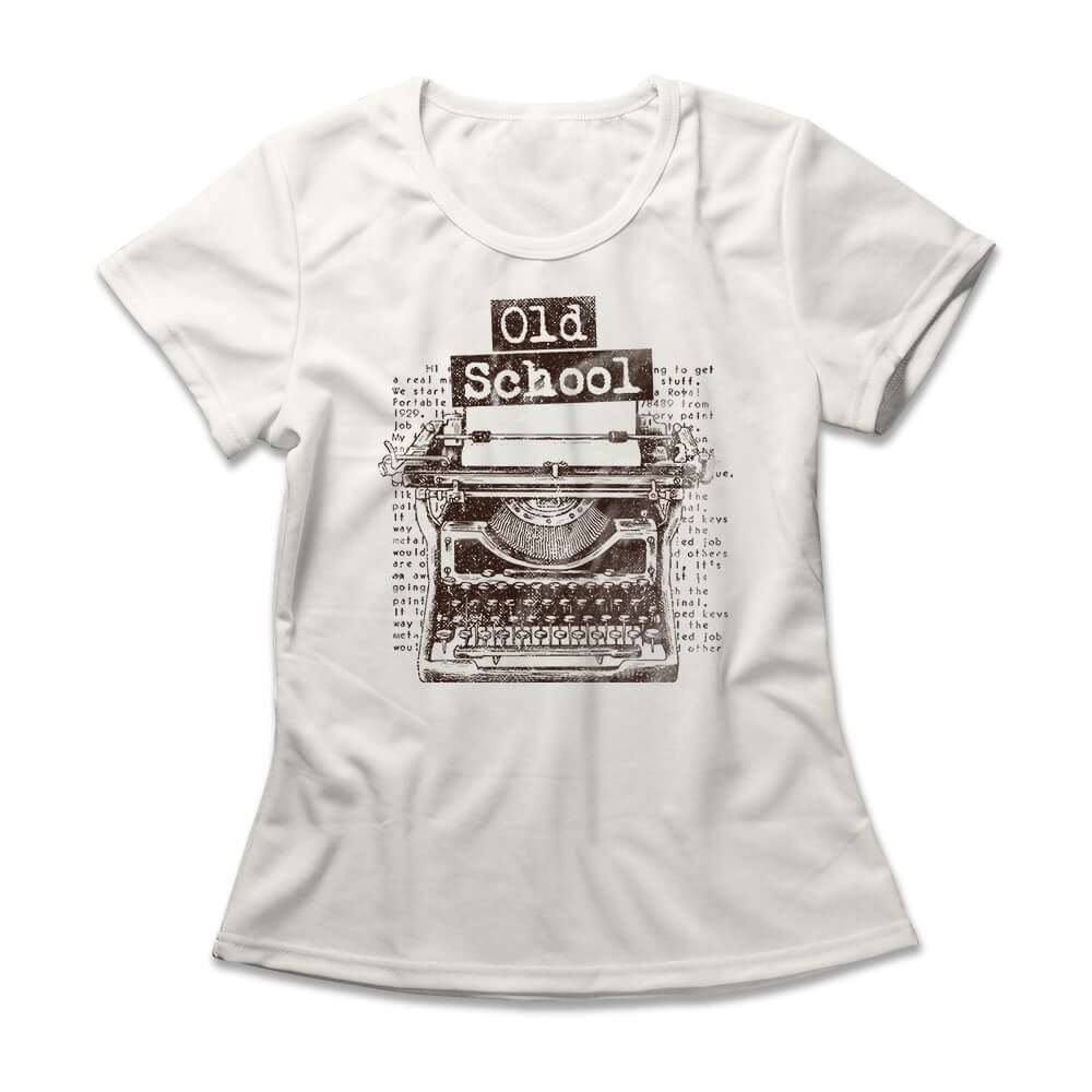Camiseta Feminina Old School Typewriter