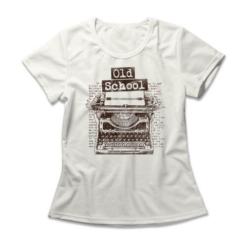 Camiseta Feminina Old School Typewriter
