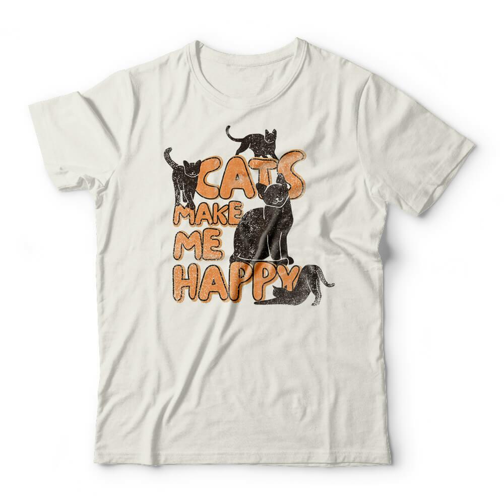 Camiseta Cats Make Me Happy
