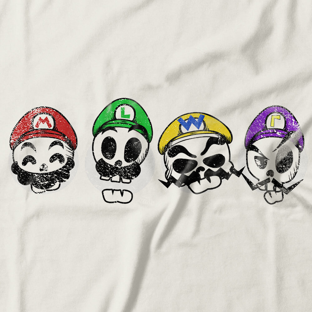 Camiseta Feminina Super Mario Skulls