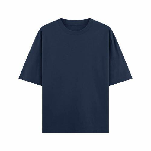 Camiseta Oversized B�sica Azul Marinho