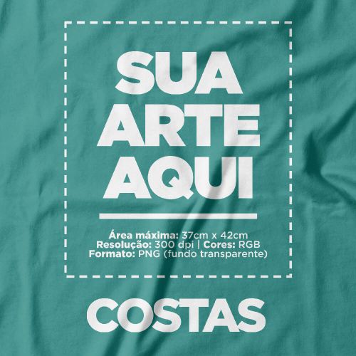 Camiseta Personalizada Oversized Costas - Envie a sua arte