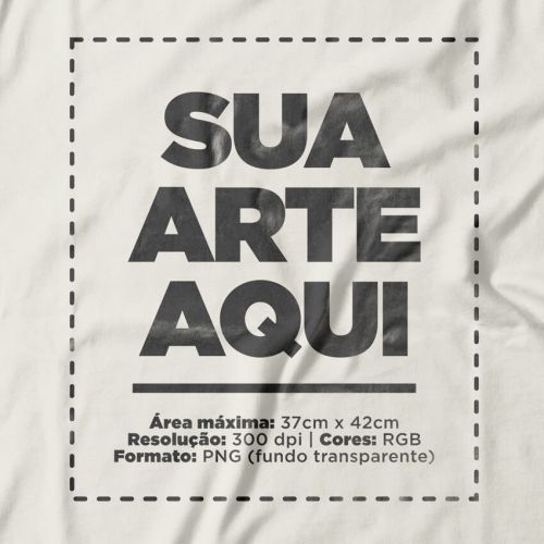 Camiseta Personalizada Oversized Frente - Envie a sua arte