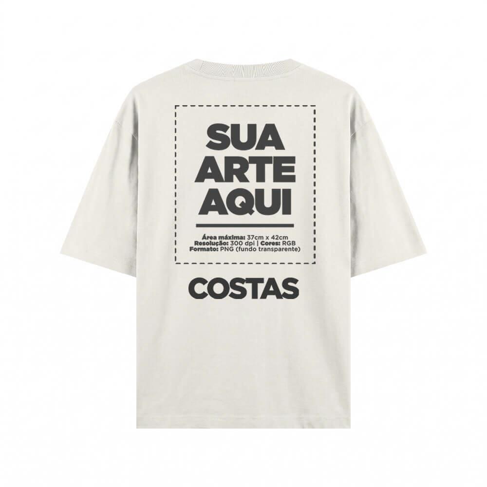 Camiseta Personalizada Oversized Frente e Costas - Envie a sua arte