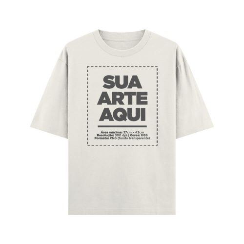 Camiseta Personalizada Oversized Frente e Costas - Envie a sua arte