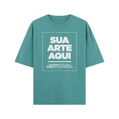 Camiseta Personalizada Oversized Frente e Costas - Envie a sua arte