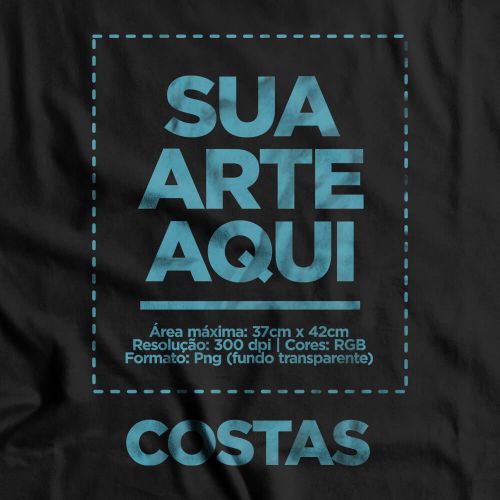 Camiseta Personalizada Oversized Frente e Costas - Envie a sua arte
