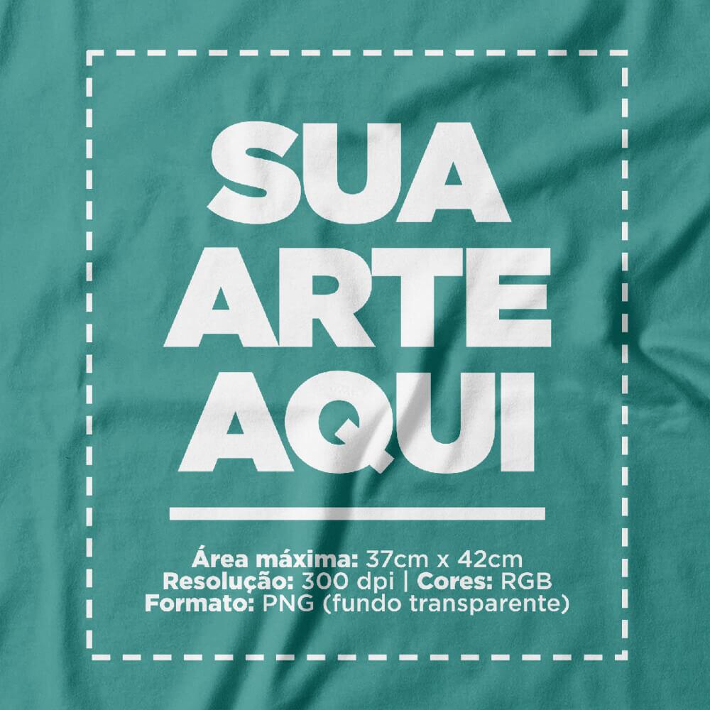 Camiseta Personalizada Oversized Frente e Costas - Envie a sua arte
