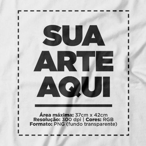 Camiseta Personalizada Oversized Frente e Costas - Envie a sua arte