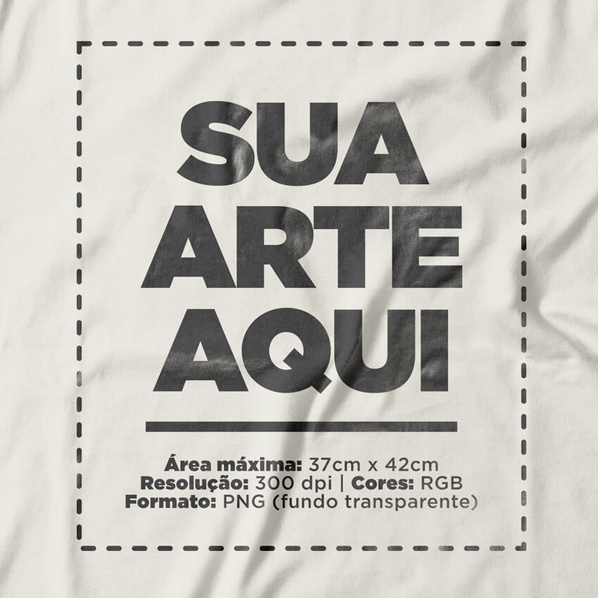 Camiseta Personalizada Oversized Frente e Costas - Envie a sua arte