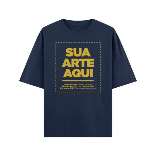 Camiseta Personalizada Oversized Frente e Costas - Envie a sua arte