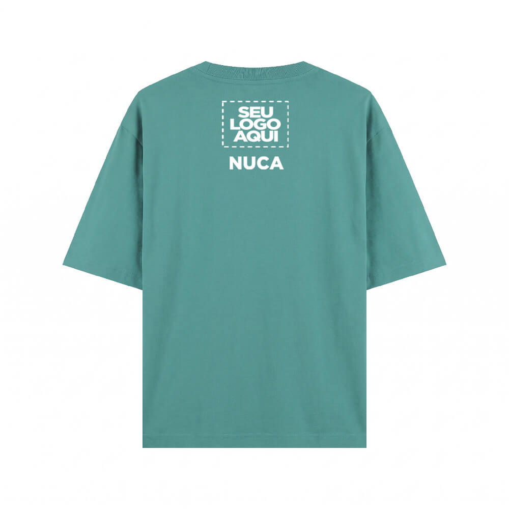 Camiseta Personalizada Oversized Frente e Nuca - Envie a sua arte