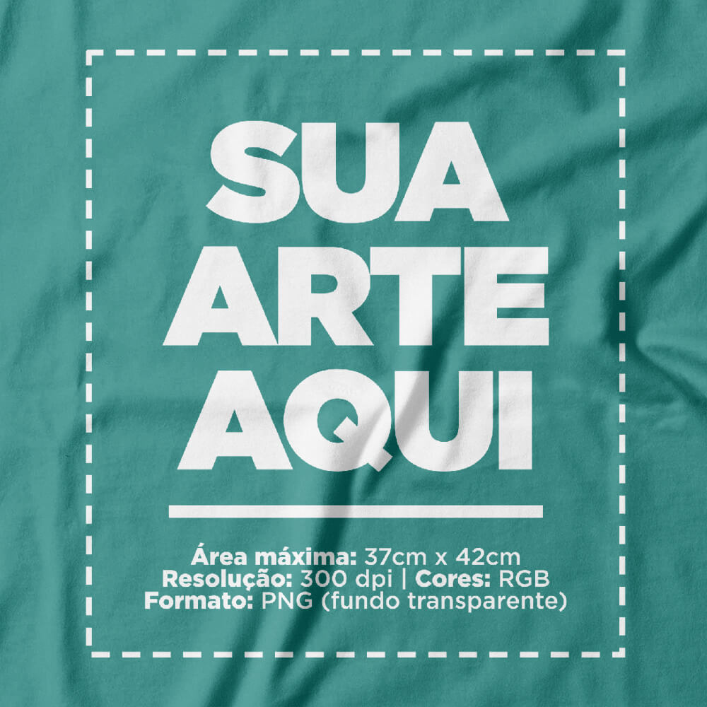 Camiseta Personalizada Oversized Frente e Nuca - Envie a sua arte