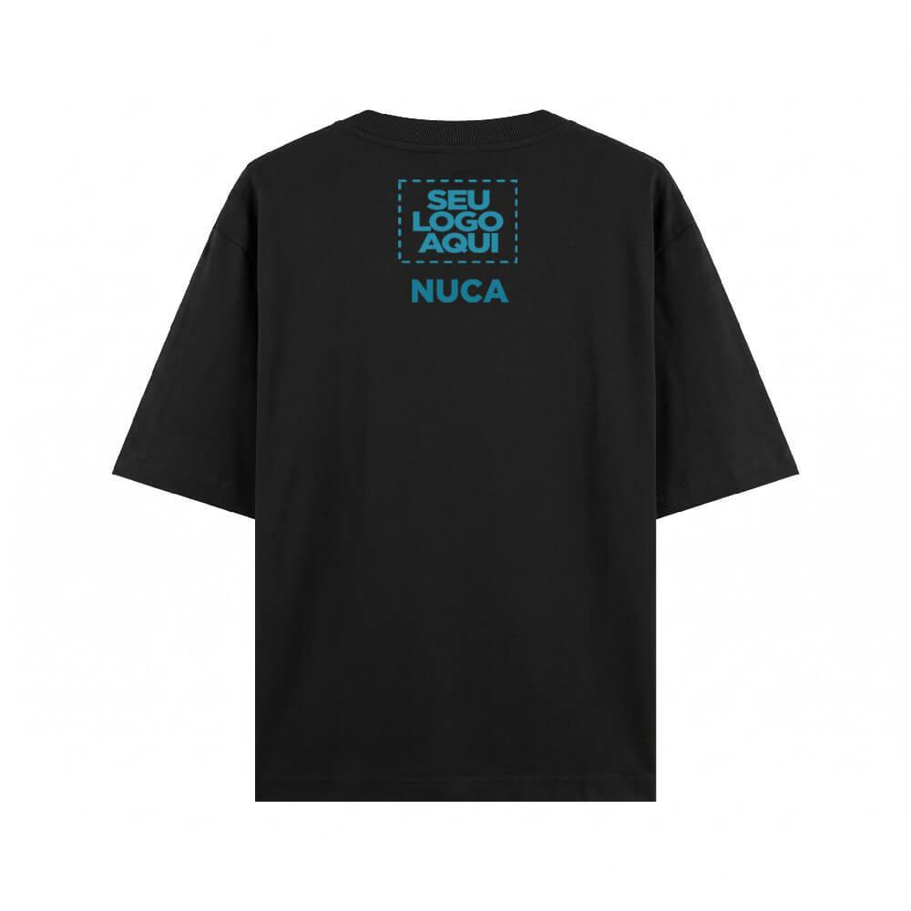 Camiseta Personalizada Oversized Frente e Nuca - Envie a sua arte
