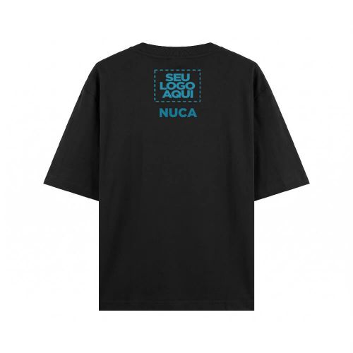 Camiseta Personalizada Oversized Frente e Nuca - Envie a sua arte