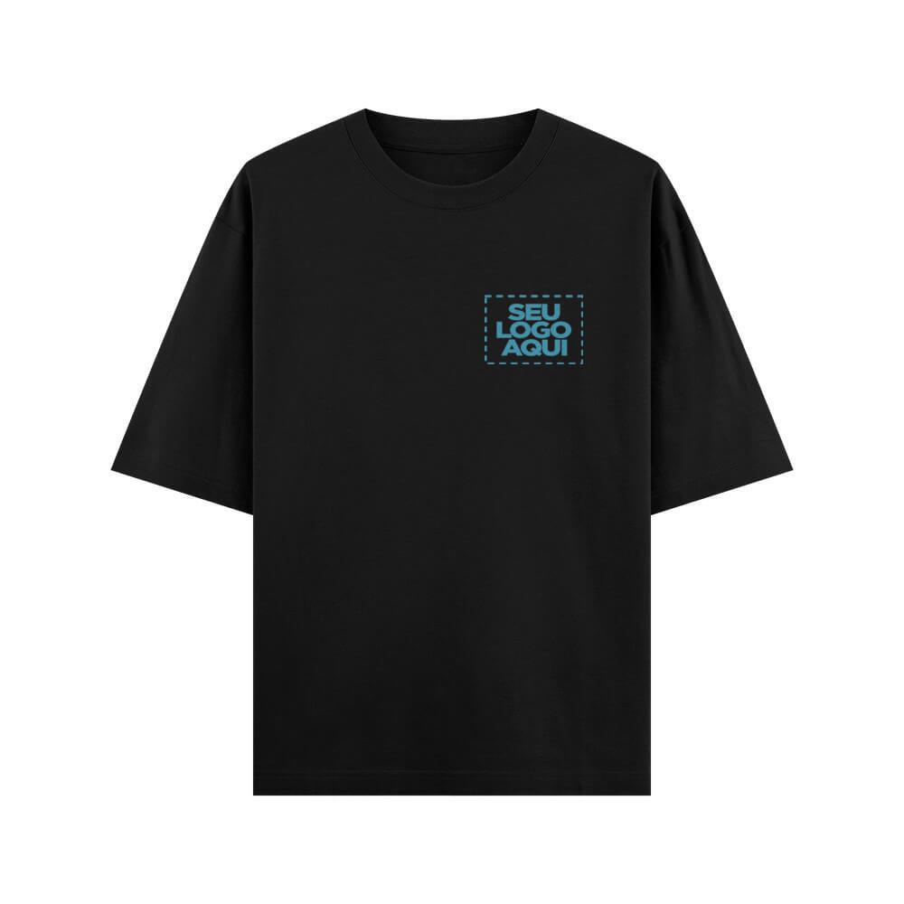Camiseta Personalizada Oversized Peito e Costas - Envie a sua arte