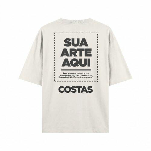 Camiseta Personalizada Oversized Peito e Costas - Envie a sua arte