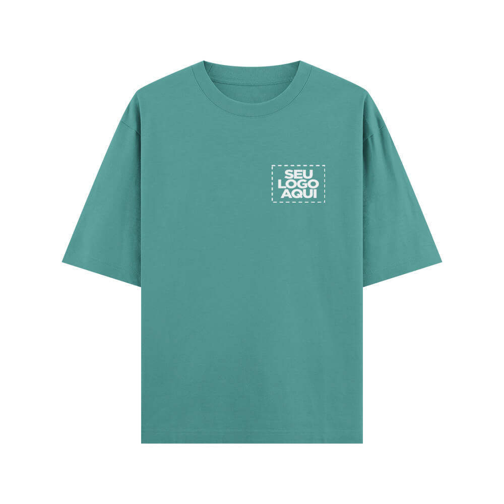 Camiseta Personalizada Oversized Peito e Costas - Envie a sua arte
