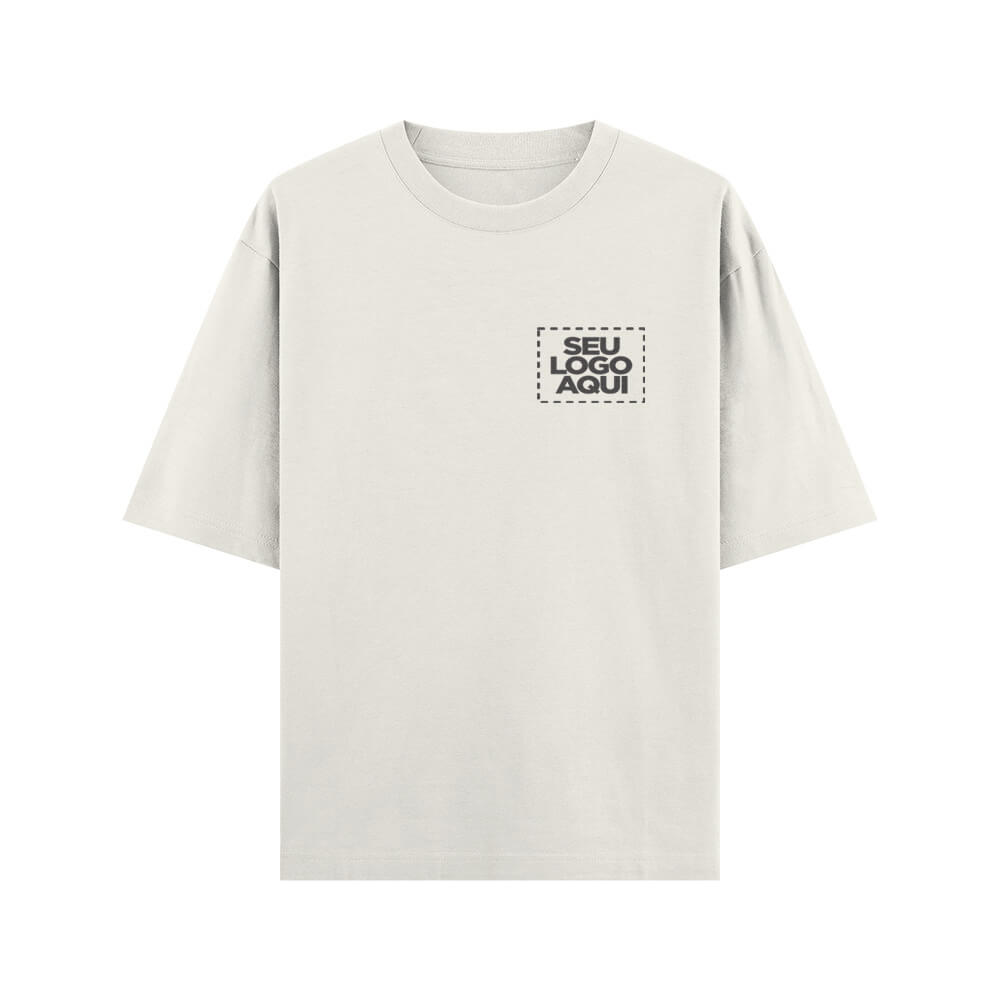 Camiseta Personalizada Oversized Peito e Costas - Envie a sua arte