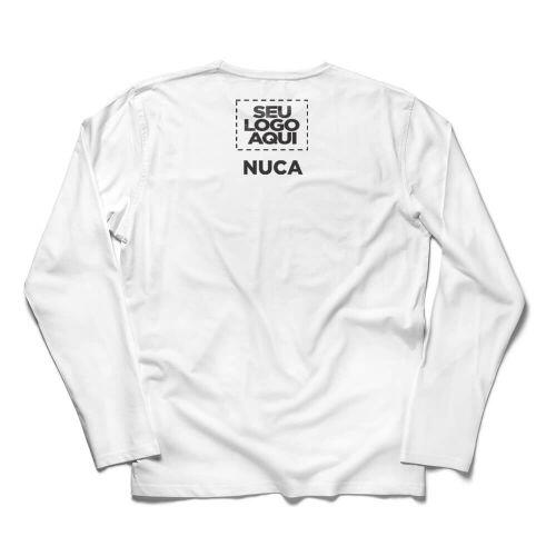 Camiseta Personalizada Manga Longa Frente e Nuca - Envie a sua arte