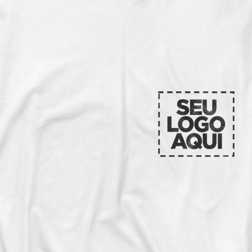 Camiseta Personalizada Manga Longa Peito e Costas - Envie a sua arte